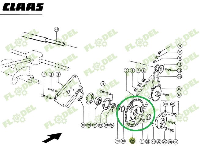Pinion descarcare CLAAS Z50 682993