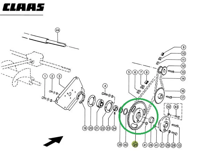 Pinion descarcare CLAAS Z50 682993