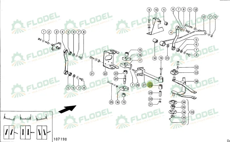 Bucsa silentbloc CLAAS 647467 CORTECO