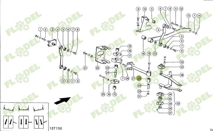 Bucsa silentbloc CLAAS 647467 CORTECO