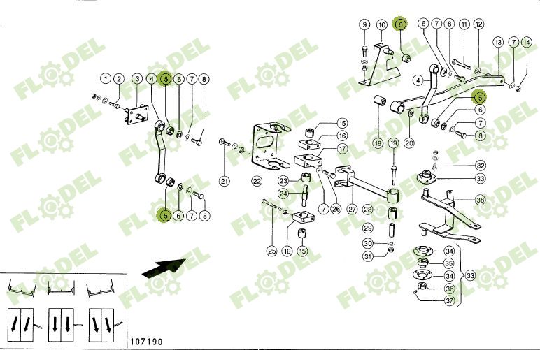 Bucsa silentbloc CLAAS 647464 CORTECO
