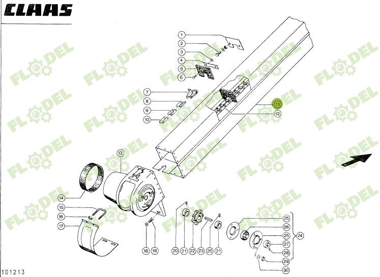 Burlan retur spice CLAAS 600874