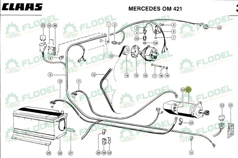 Demaror MERCEDES OM421 180944
