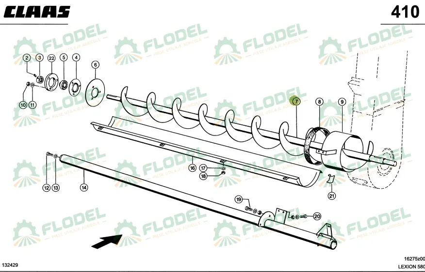 Melc incarcare buncar CLAAS LEXION 795463 L 2353mm