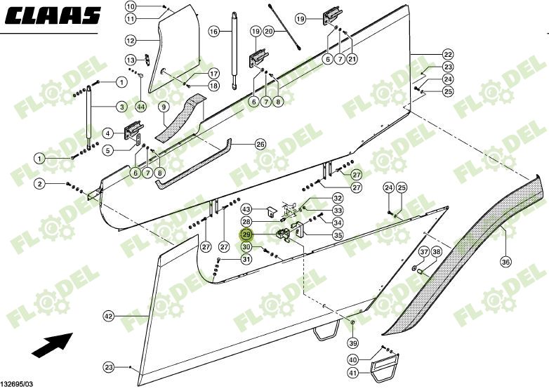 Inchizatoare capota CLAAS LEXION 784243 Original CLAAS