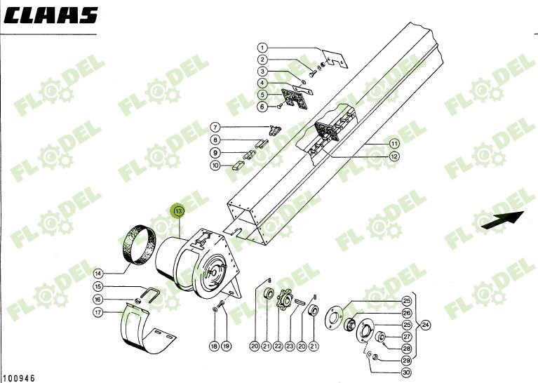 Cap burlan retur spice CLAAS 600380