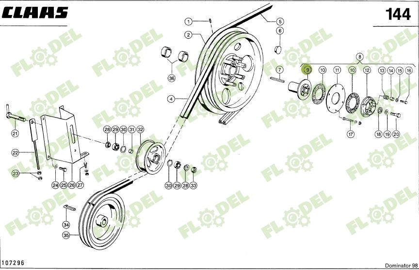 Butuc CLAAS DOMINATOR 644318
