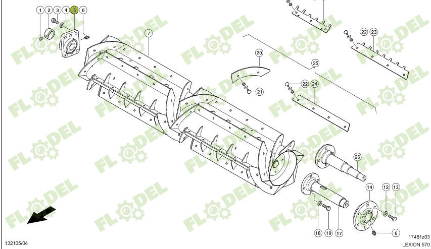 Lagar postbatator combina CLAAS LEXION 667618