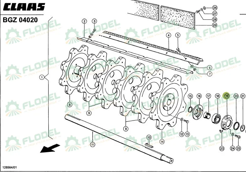 Flansa rulment batator combina CLAAS 687307