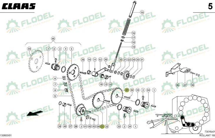 Pinion balotiera CLAAS 822151 Z26