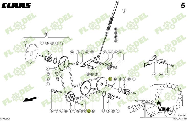 Pinion balotiera CLAAS 822151 Z26