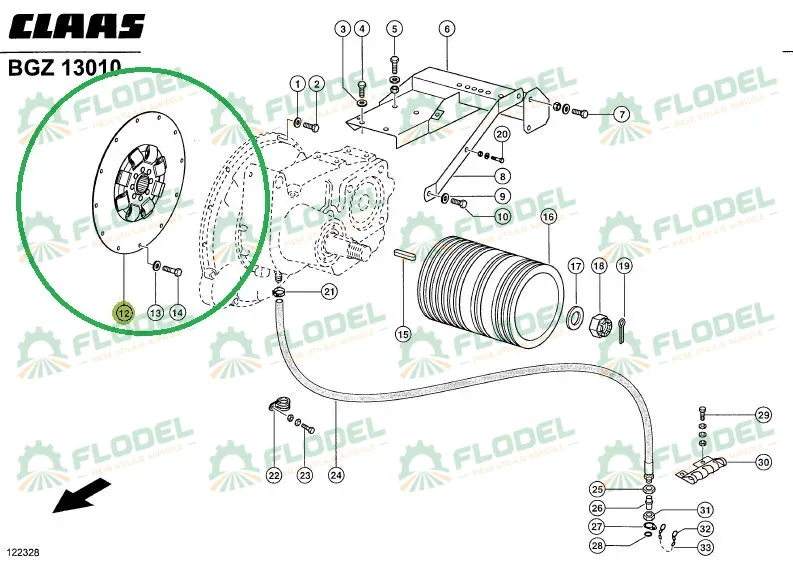 Disc ambreiaj DAMPER combina CLAAS 664711 SACHS