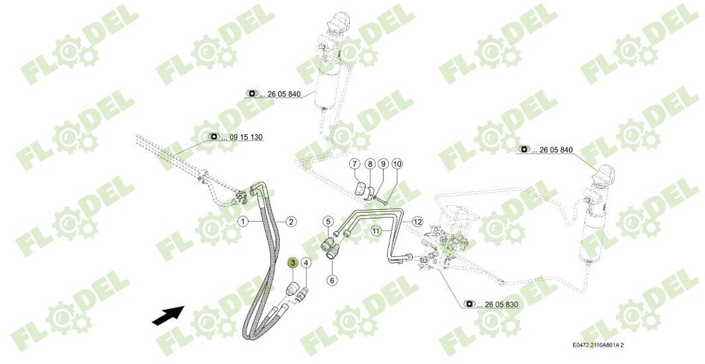 Cupla hidraulica CLAAS 738784 ORIGINAL CLAAS
