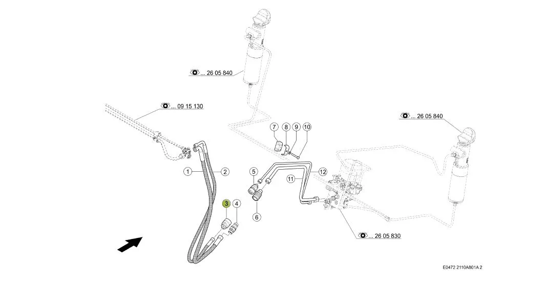 Cupla hidraulica CLAAS 738784 ORIGINAL CLAAS