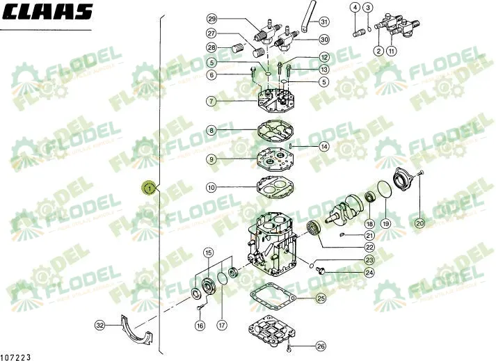 Compresor aer conditionat CLAAS  621029 625989  PREMIUM