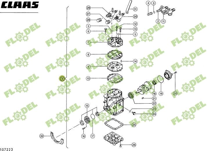 Compresor aer conditionat CLAAS  621029 625989  PREMIUM