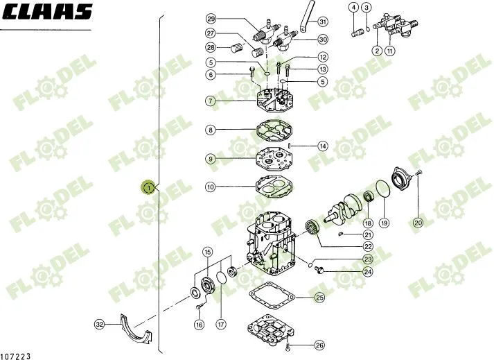 Compresor aer conditionat CLAAS  621029 625989  PREMIUM