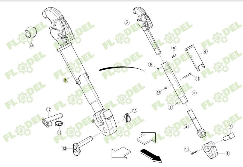 Tirant central tractor CLAAS 7700043360