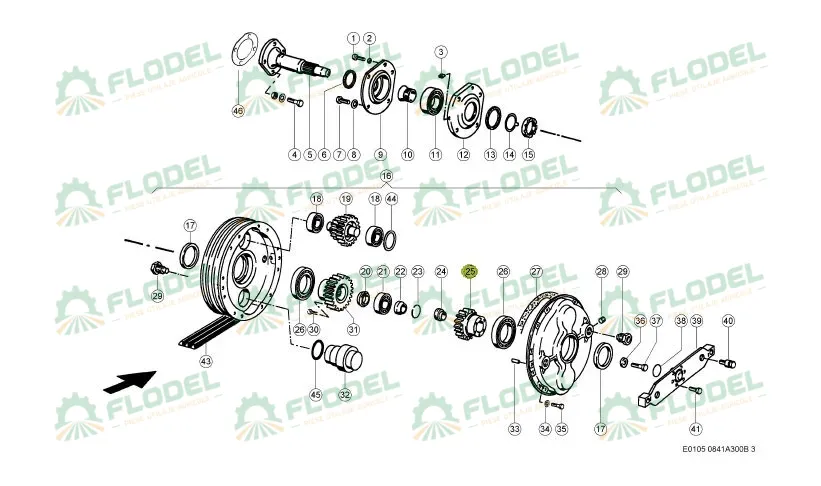 Pinion reductor CLAAS  Z27 628693