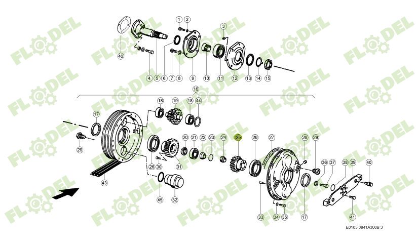 Pinion reductor CLAAS  Z27 628693