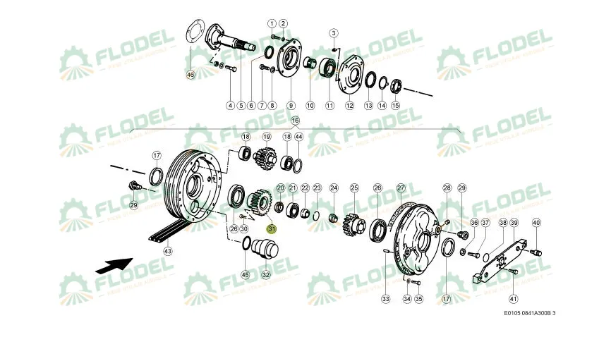 Pinion reductor CLAAS 628692