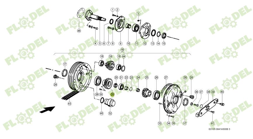 Pinion reductor CLAAS 628692