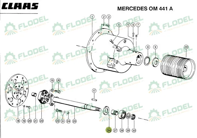 Lamela etansare ax priza combina CLAAS 215172