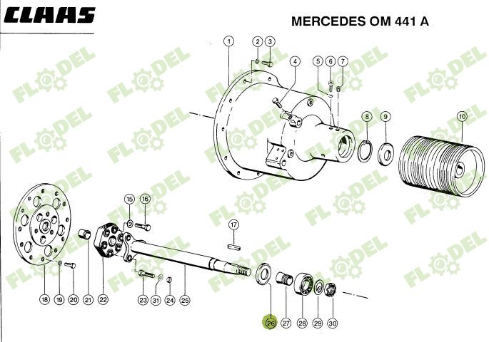 Lamela etansare ax priza combina CLAAS 215172