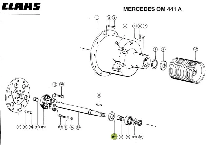 Lamela etansare ax priza combina CLAAS 215172