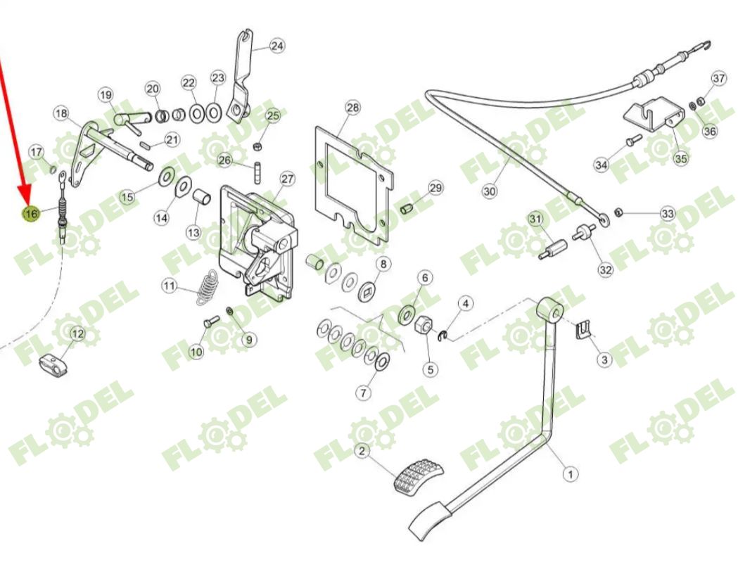 Cablu acceleratie CLAAS 0022472010 Original CLAAS