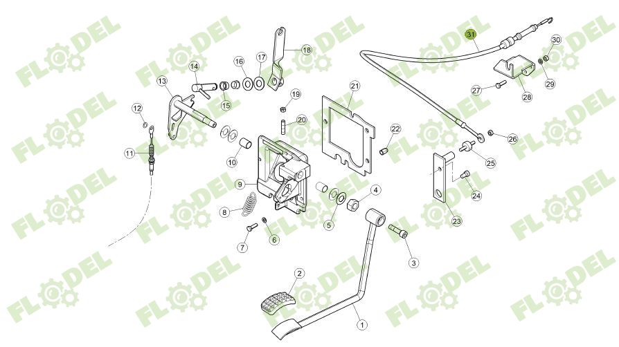 Cablu acceleratie tractor CLAAS 0026869560 Original CLAAS