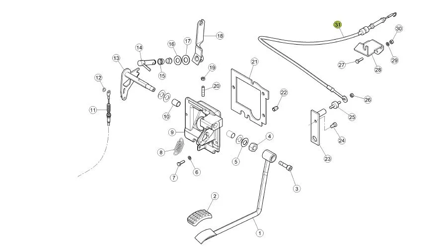 Cablu acceleratie tractor CLAAS 0026869560 Original CLAAS
