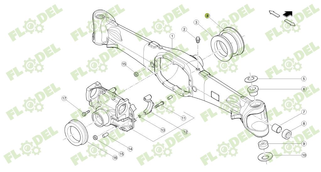 Garnitura punte fata CLAAS 6000128215 CARRARO