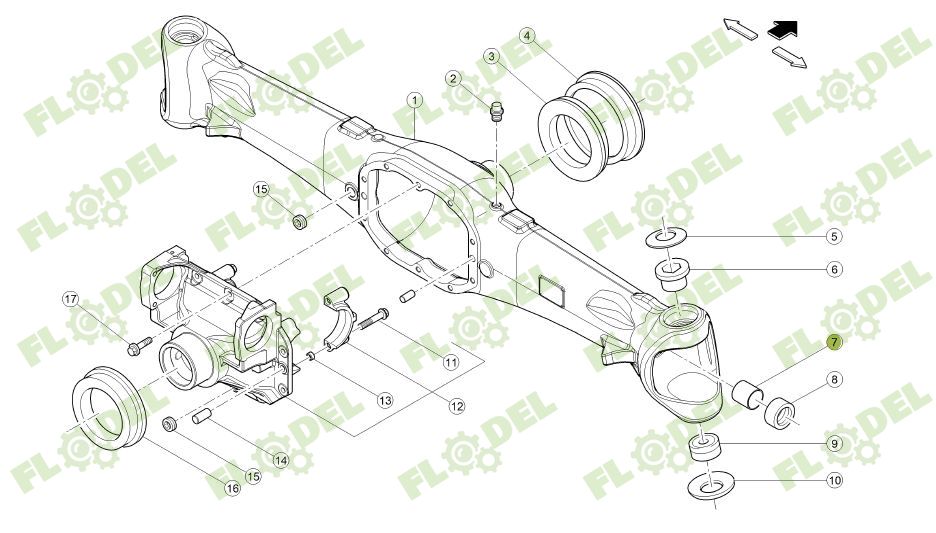 Bucsa planetara fata tractor CLAAS 6000103307 CARRARO