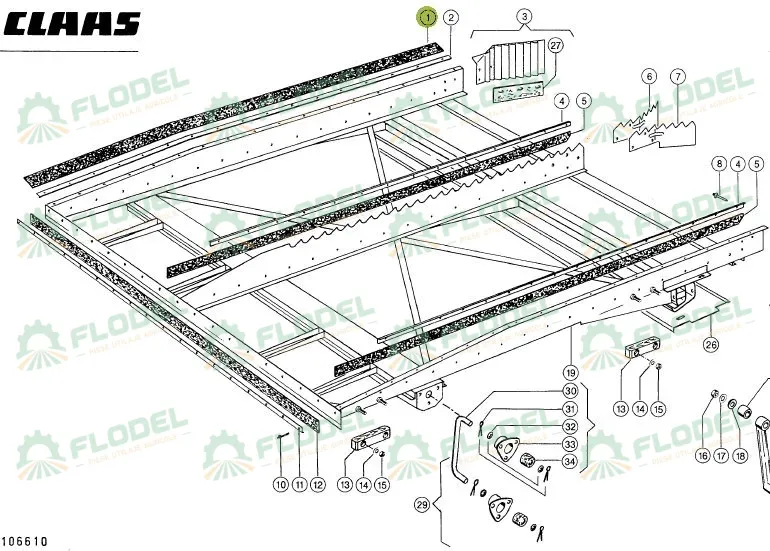 Banda etansare CLAAS 600084 1970x60x3mm