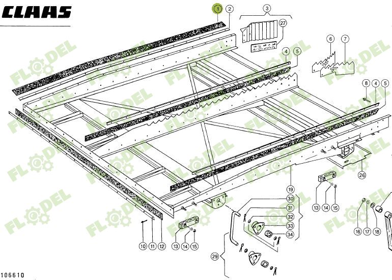 Banda etansare CLAAS 600084 1970x60x3mm