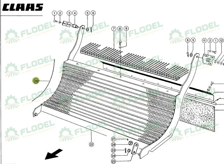 Sarma contrabatator CLAAS LEXION 0007560861 Original CLAAS