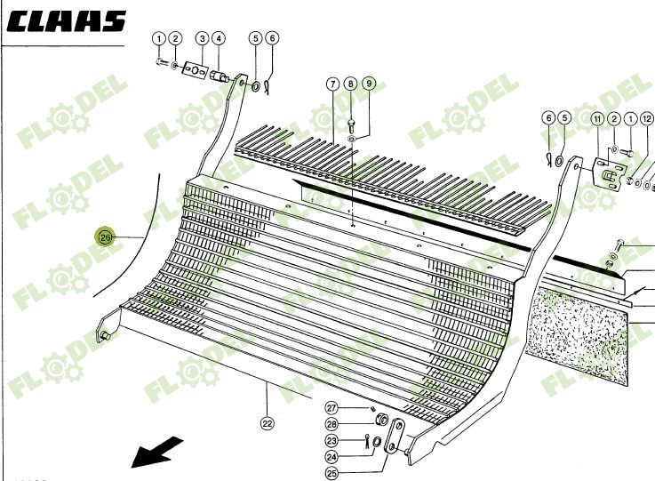 Sarma contrabatator CLAAS LEXION 0007560861 Original CLAAS