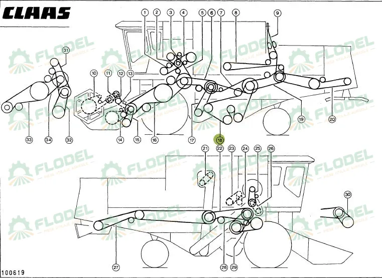 Curea 2HB combina CLAAS 609762 GATES