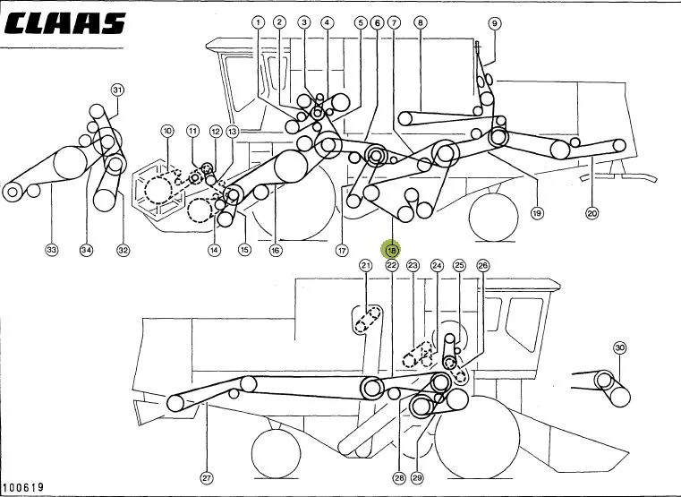 Curea 2HB combina CLAAS 609762 GATES