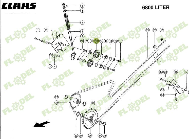 Pinion CLAAS  Z14 818767