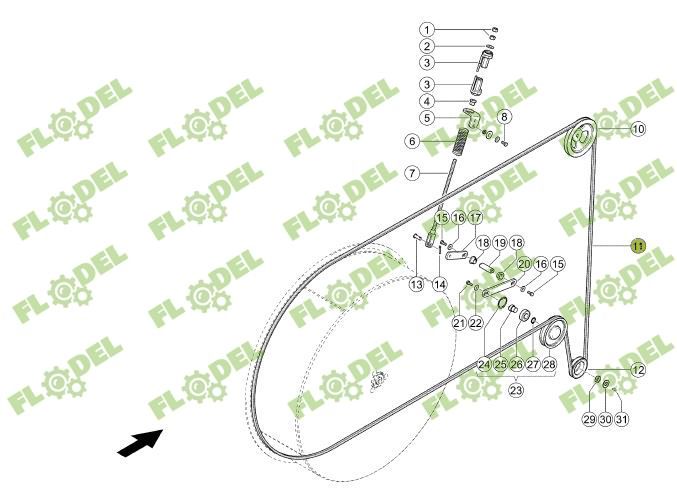 Curea radiator CLAAS 773015 GATES