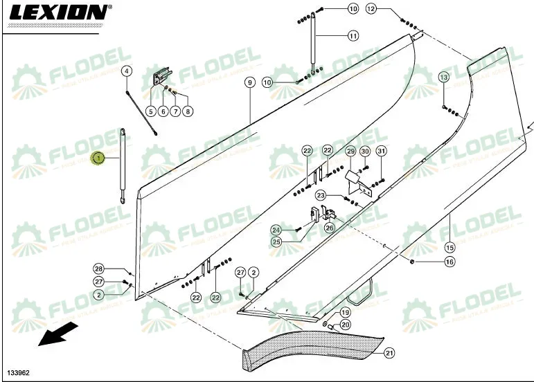 Telescop capota CLAAS LEXION  784336