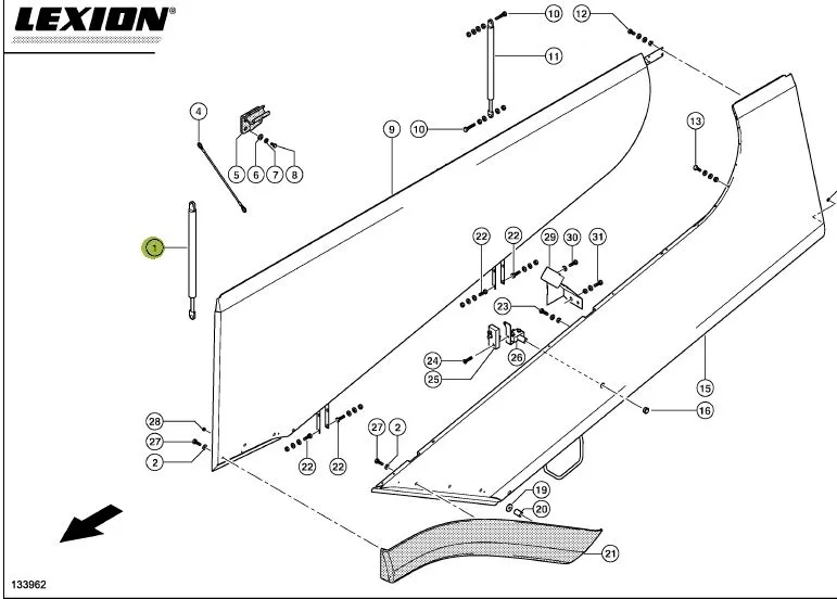 Telescop capota CLAAS LEXION  784336