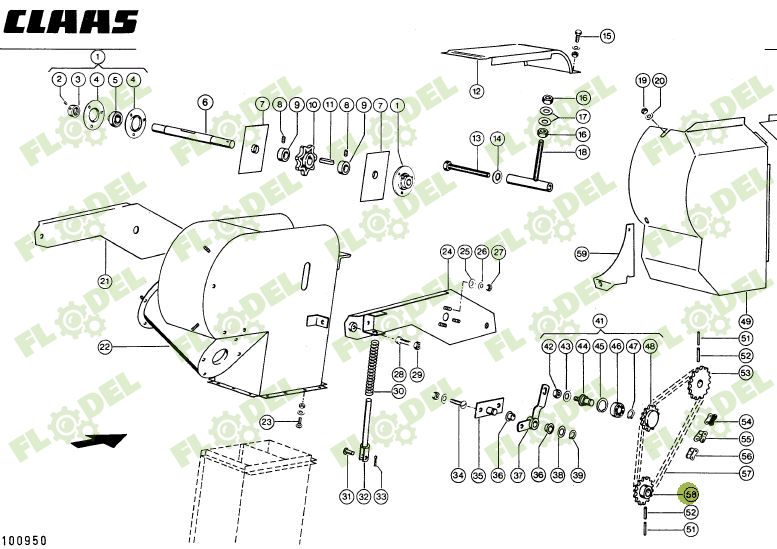 Pinion elevator CLAAS Z17 605134