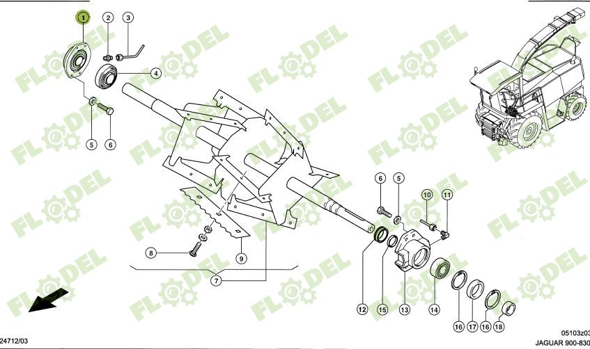 Lagar cu rulment Original CLAAS 0000677701