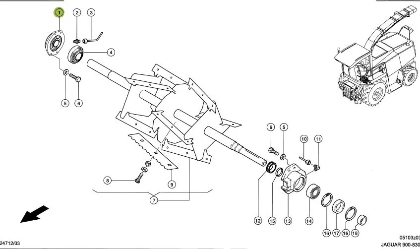 Lagar cu rulment Original CLAAS 0000677701