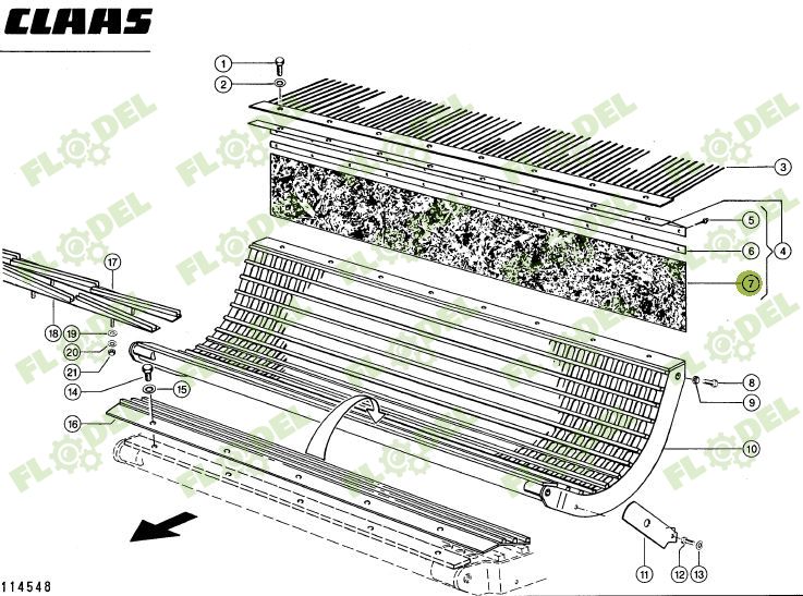 Garnitura gura alimentare CLAAS 670256