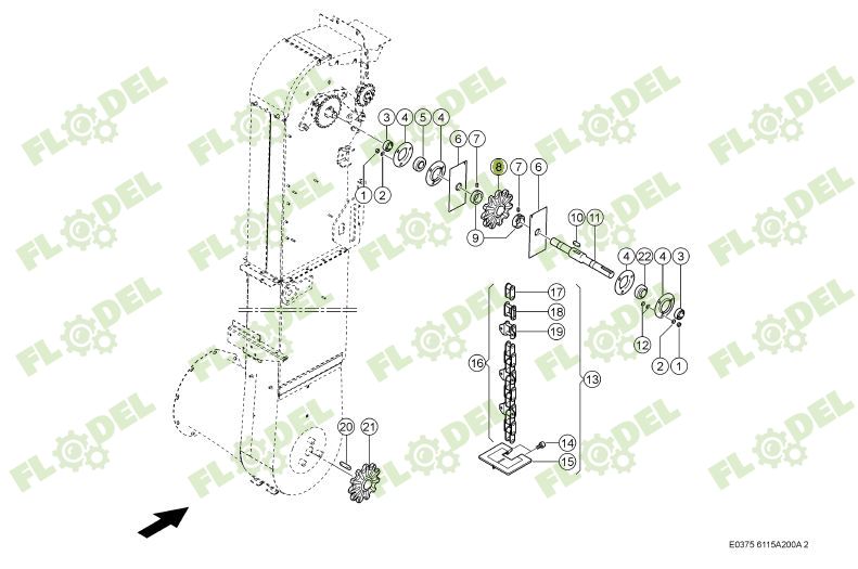 Pinion CLAAS LEXION Z11 600085