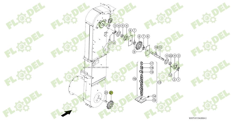 Pinion Z11 CLAAS 600087
